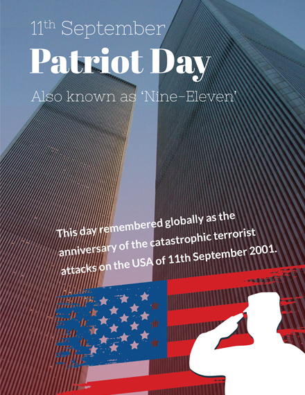 Patriot Day Greeting Card Template