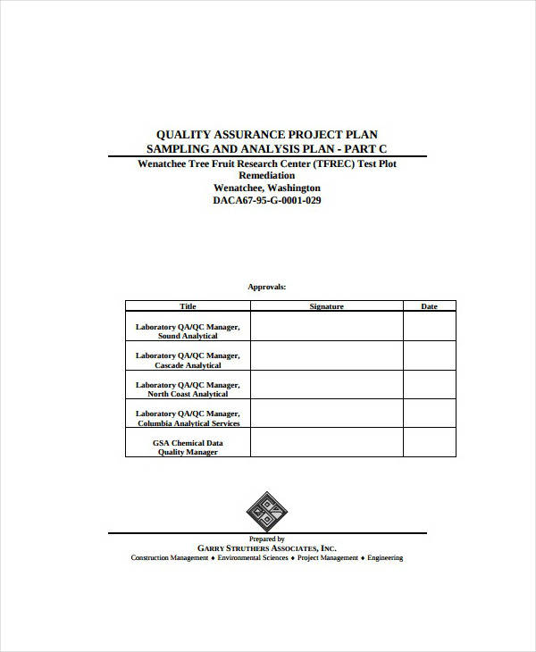 10+ Laboratory Quality Assurance Plan Templates PDF, DOC