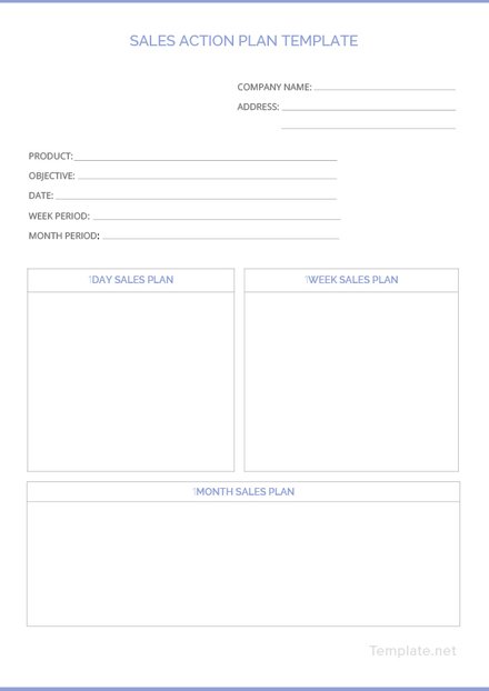 Sales Action Plan Template