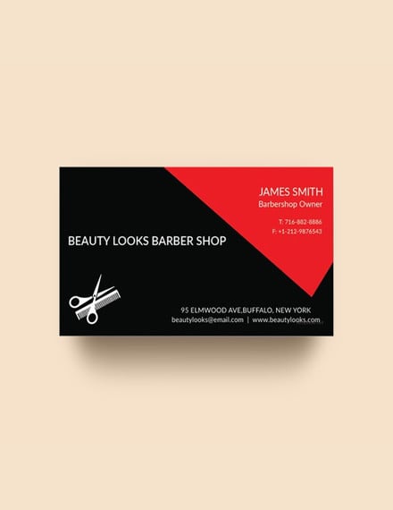 saloon business card template