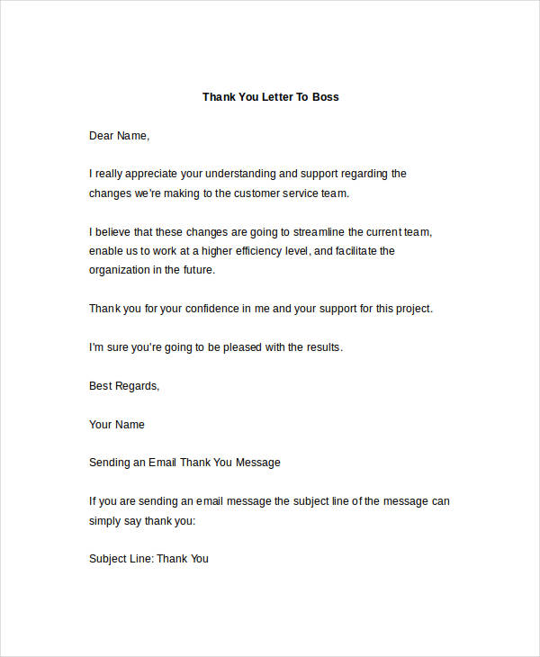 Thanks Letter To Boss For Appreciation from images.template.net