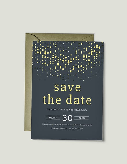 save the date party invitation template