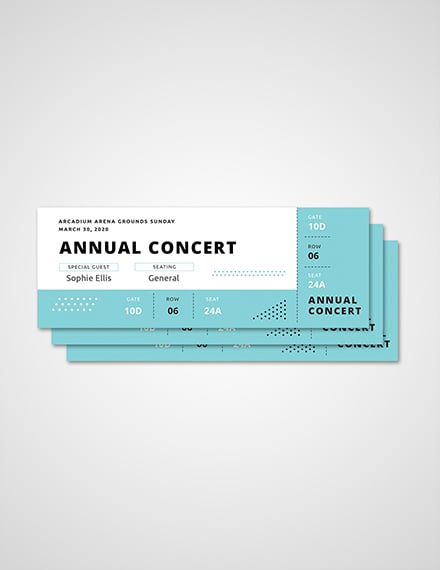 simple annual concert ticket template