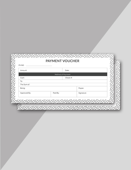 Simple Bordered Payment Voucher Template