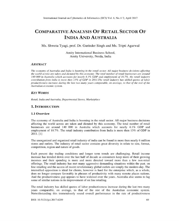 research paper for retail industry