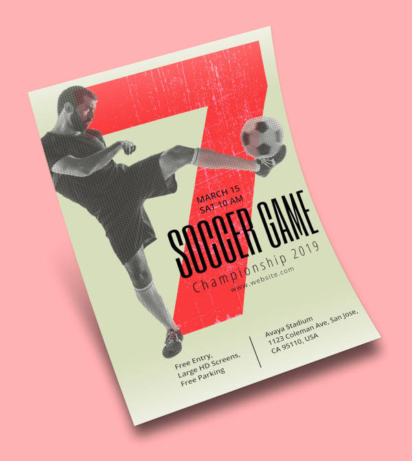 soccer sport flyer