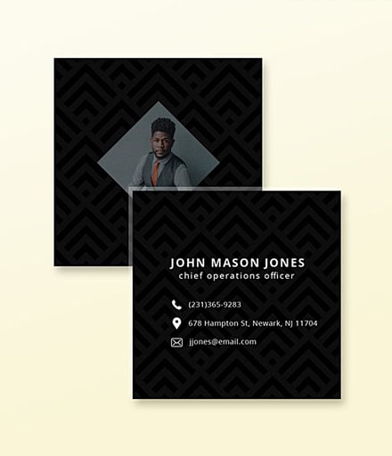 square business card template