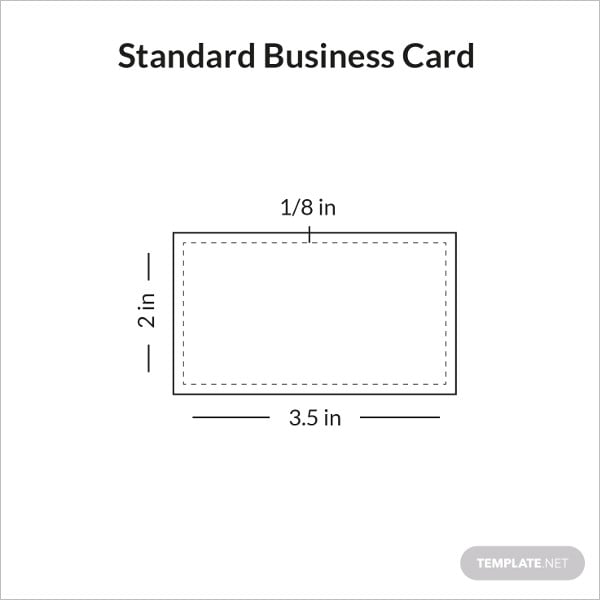 standard business card sample