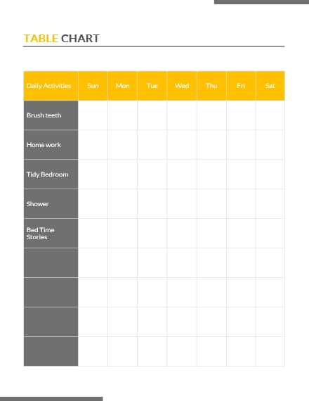 table-chart-template