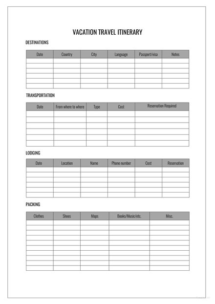 18+ Itinerary Templates - DOC, Pages, Google Docs, PDF