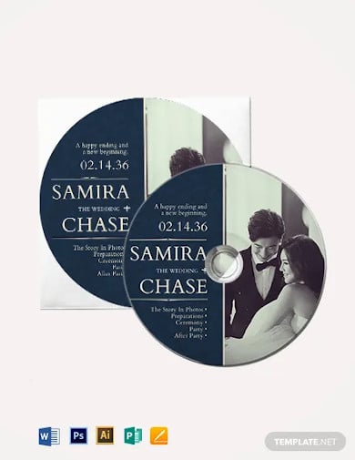 wedding cd dvd cover label template
