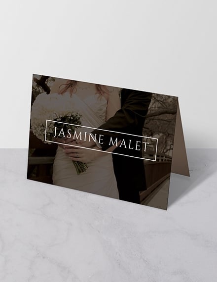 wedding place name card template