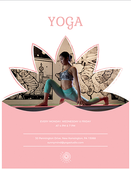 yoga class flyer template