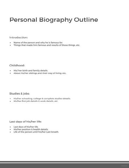 personal biography outline template 440x