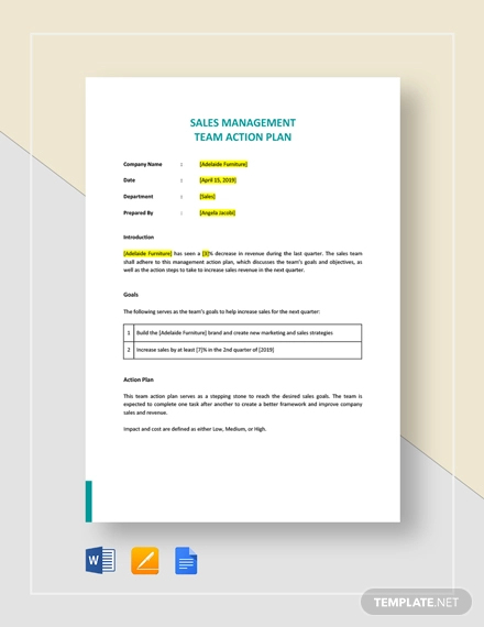 Team Action Plan Template - 11+ Free PDF Format Download! | Free ...