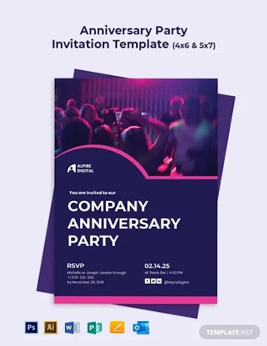 anniversary-party-invitation-template