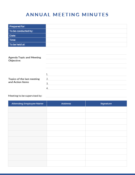 annual meeting templates