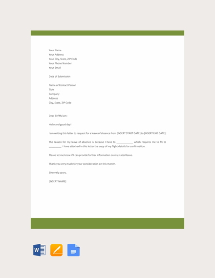 30+ Leave Letter Templates - PDF, DOC
