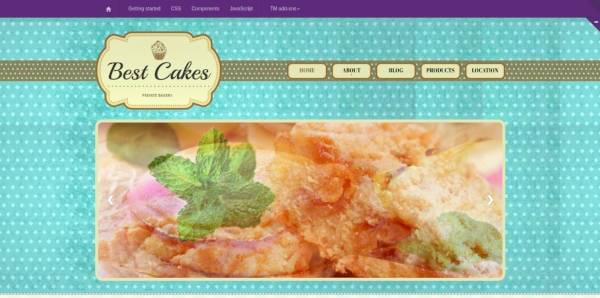 bakery responsive website template