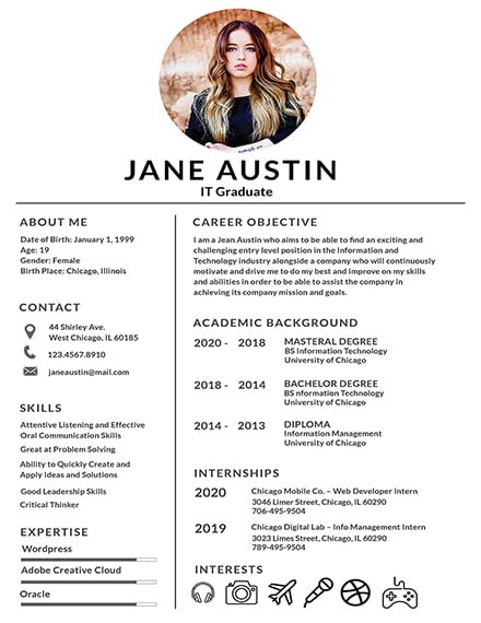 basic refresher resume template