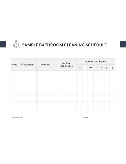 Bathroom Cleaning Schedule