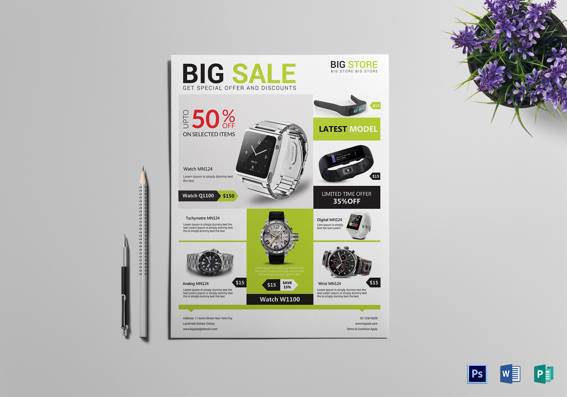 big sale offer flyer template