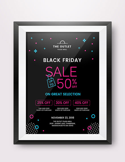 black friday promotional poster 1x