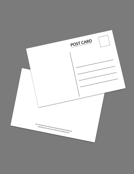 blank white index postcard template