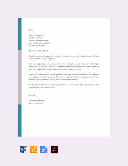 sample of soft loan application letter