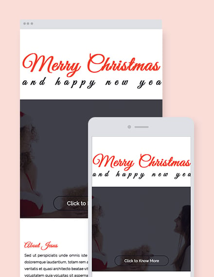 christmas family email newsletter template
