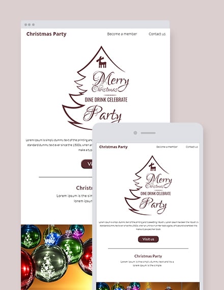 christmas party email newsletter template