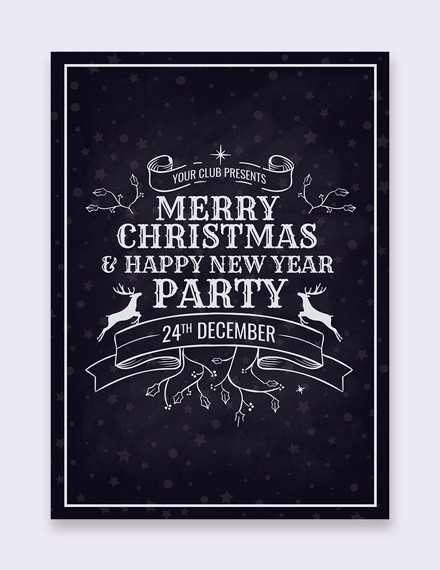 christmas party invitation card template