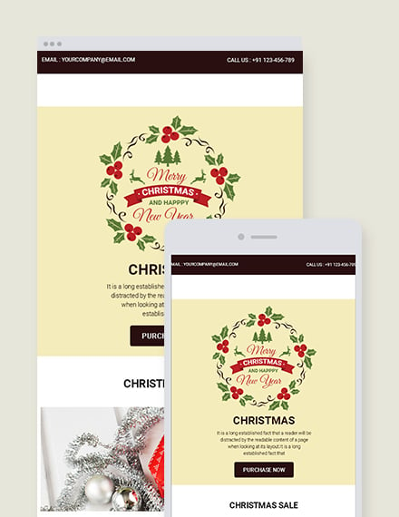 christmas sale email newsletter template
