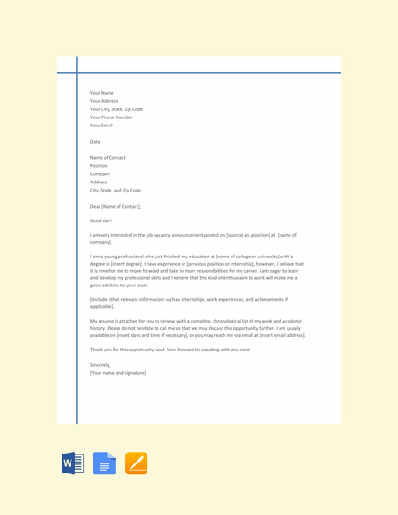 55+ Cover Letter Templates - PDF, Ms Word, Apple Pages, Google Docs