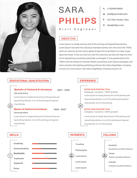 20+ Engineering Resume Templates - PDF, DOC | Free & Premium Templates