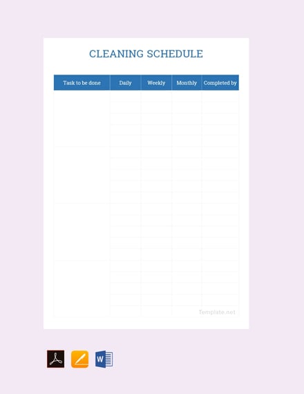 cleaning-schedule-template