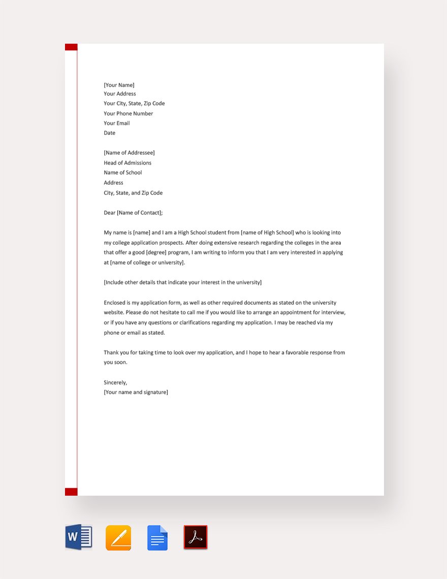 Cover Letter For Admission from images.template.net