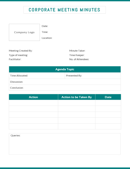 corporate meeting templates