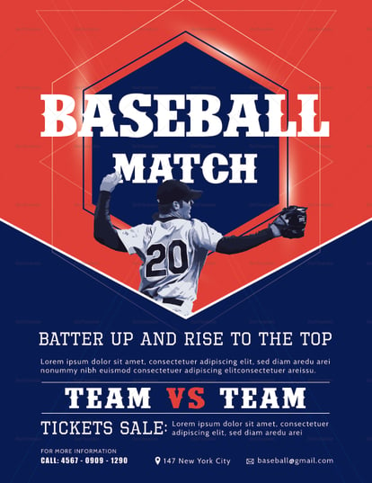 Baseball Creative Poster Design Template