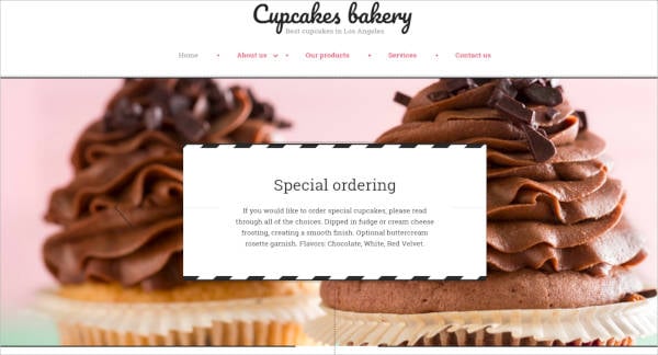 cupcakes bakery website template
