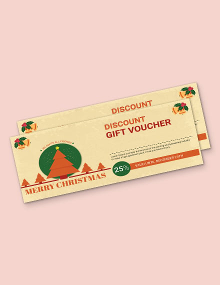 cute christmas discount gift voucher