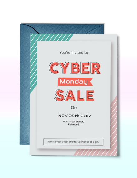 cyber monday invitation design template