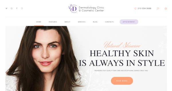 8+ Skin Beauty Clinic Website Templates