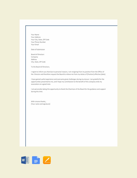 21+ Professional Resignation Letter Templates - PDF, DOC