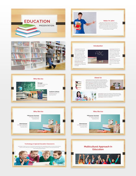 education presentation template sample
