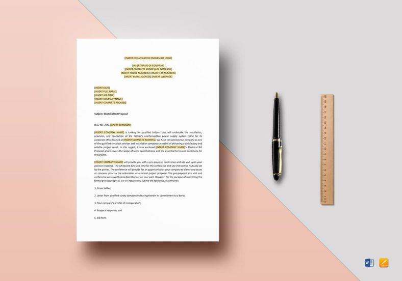 electrical-bid-proposal-template