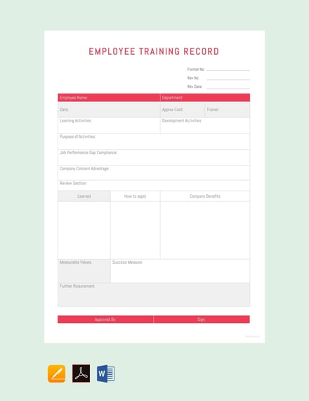 employee-training-record-sheet