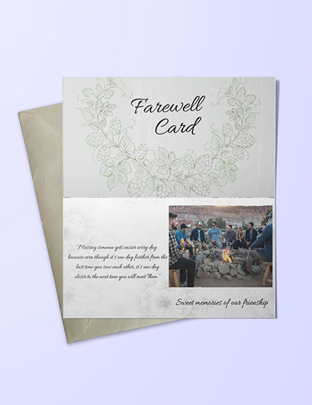 farewell invitation card example