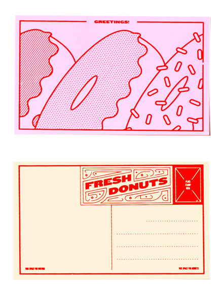 food postcard design examples