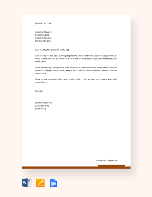 Sample Apology Letter To Boss For Absence